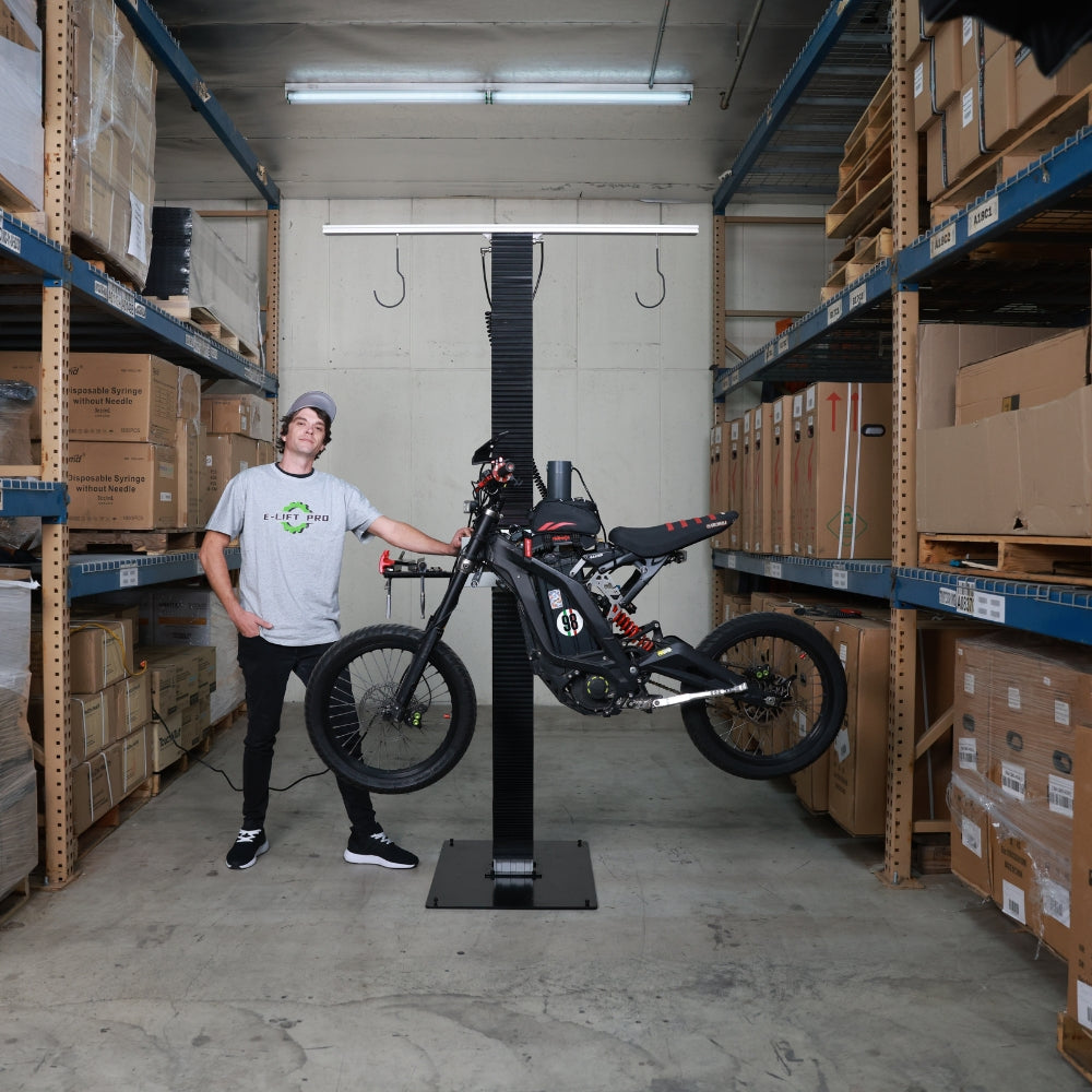E-Lift Pro Single-Sided eBike Stand | Assembly, Basing & Tool Box Included